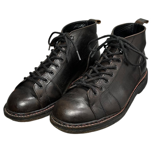 Y's for men 02AW Crepe-Sole Leather Boots Black Size 4