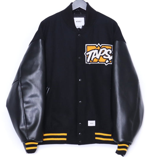 WTAPS New Year's Limited Melton Varsity Jacket Black Size 03