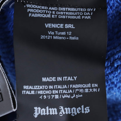 Palm Angels Iconic Terry Patch Hoodie Blue Size L