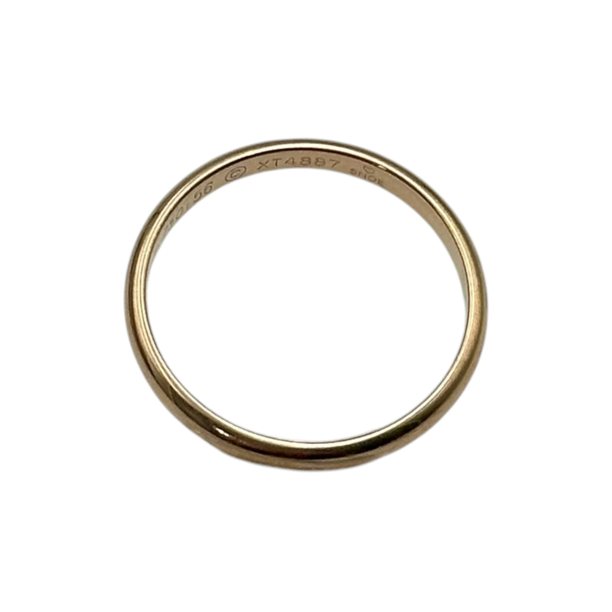 Cartier 18K Pink Gold Band Ring Size JP 15.5