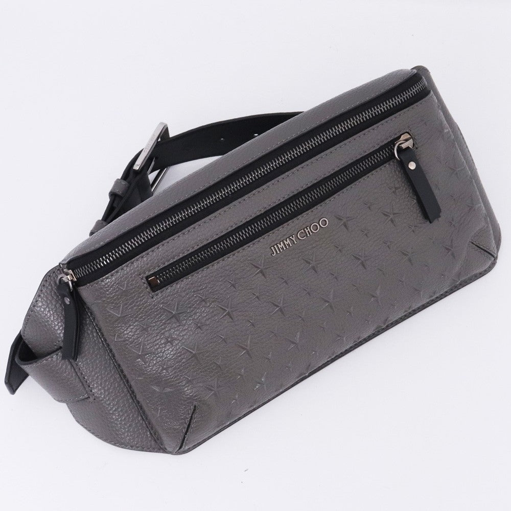Jimmy Choo Gray Star Embossed Sling Bag Size F