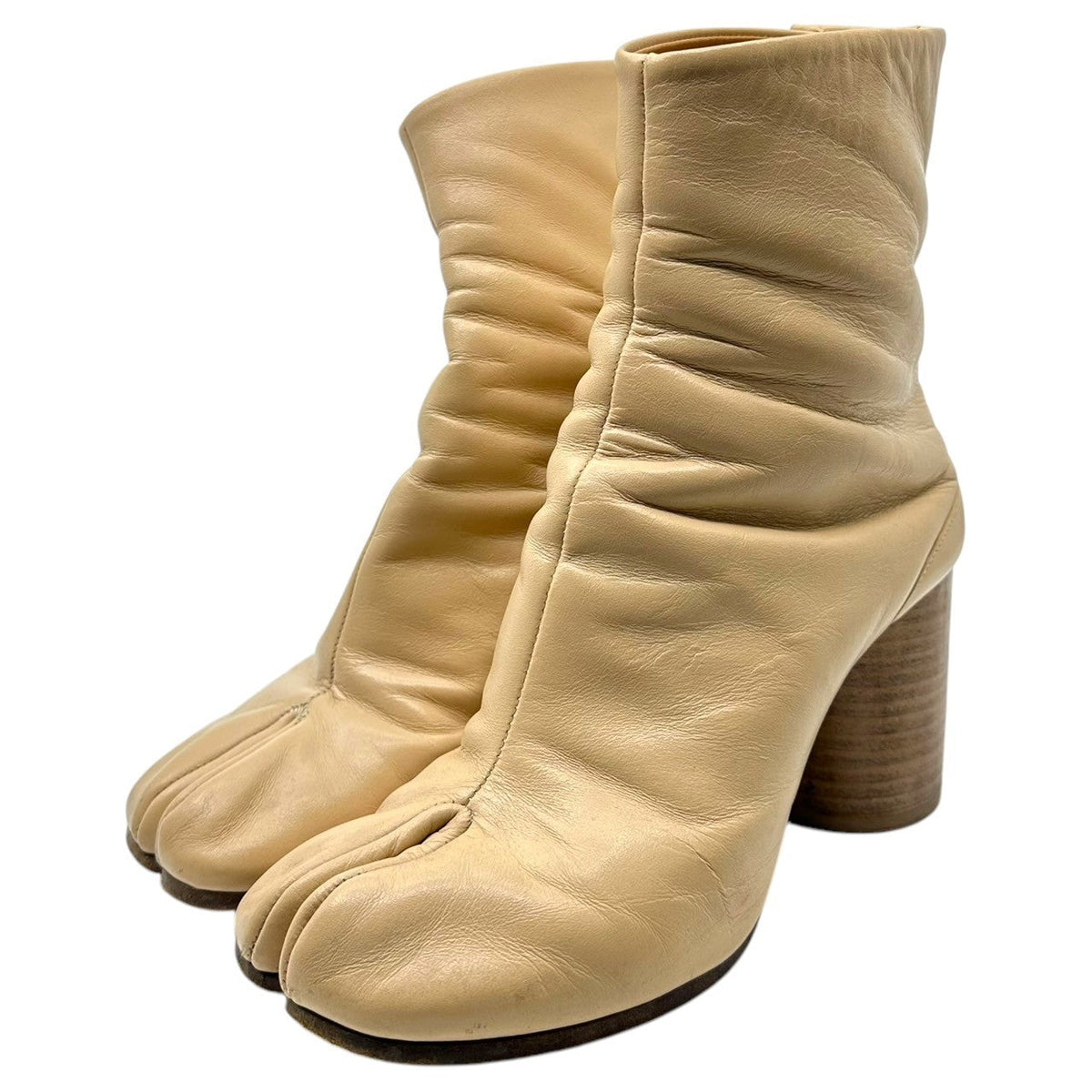 MAISON MARGIELA Tabi Heel Leather Boots Size 36