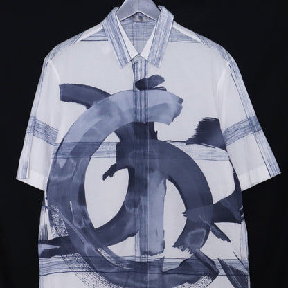 DIOR x Jack Kerouac Graffiti Shirt White/Blue Size 38