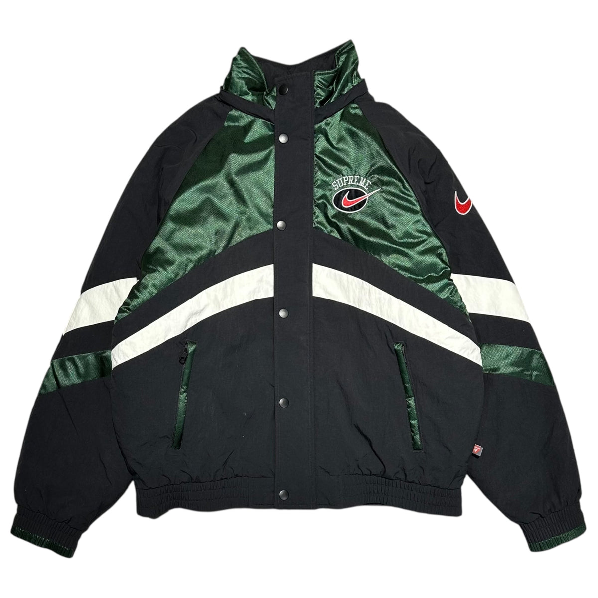 SUPREME x Nike 19SS Hooded Nylon Jacket Black Size S