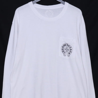 CHROME HEARTS LA Horseshoe Logo Long T-Shirt White Size XL