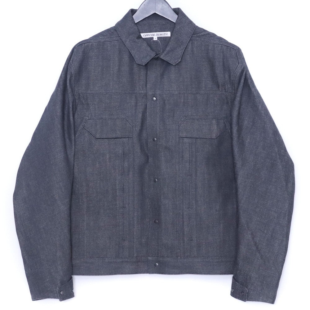 OPPOSE DUALITY 25SS Raw Denim Panel Jacket Gray Size 46
