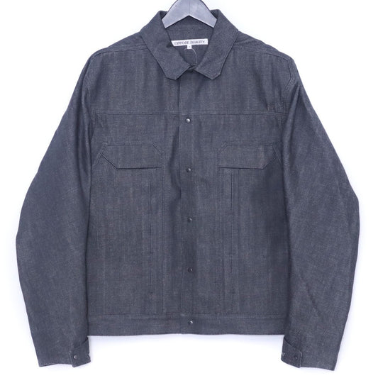 OPPOSE DUALITY 25SS Raw Denim Panel Jacket Gray Size 46