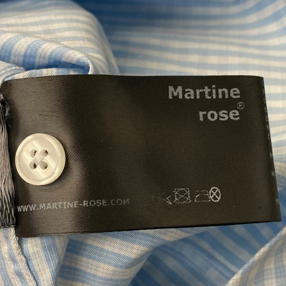 MARTINE ROSE 22SS Tuck Neck S/S Shirt Light Blue Size S