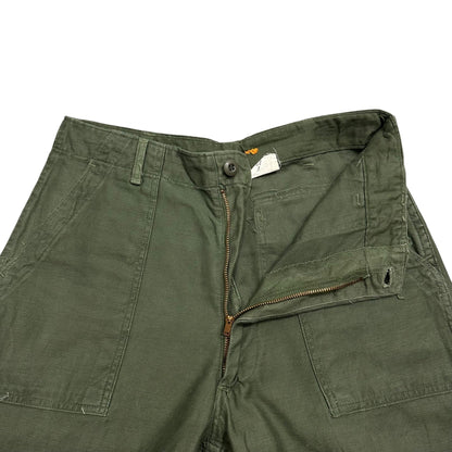 US ARMY 70s Vintage OG-107 Cotton Sateen Pants Olive Size 32×29