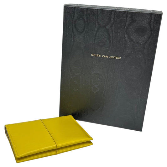 DRIES VAN NOTEN Bi-fold Card Case Yellow Size ONE