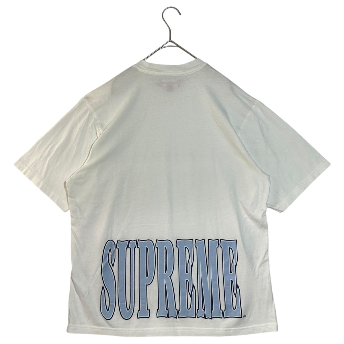 SUPREME 25AW Cracked Stretch Logo Print T-Shirt White Size S