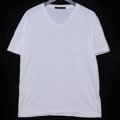 LOUIS VUITTON Circle Logo Cotton T-Shirt White Size L