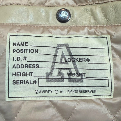AVIREX MLVINCE Leather Jacket Green Size L