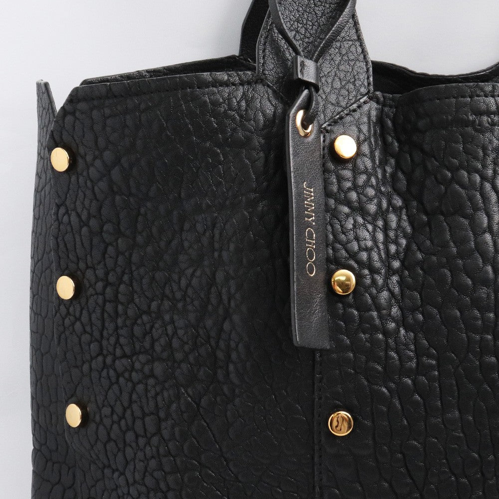 Jimmy Choo Black Rocket Shopper Studded Tote Bag Size F
