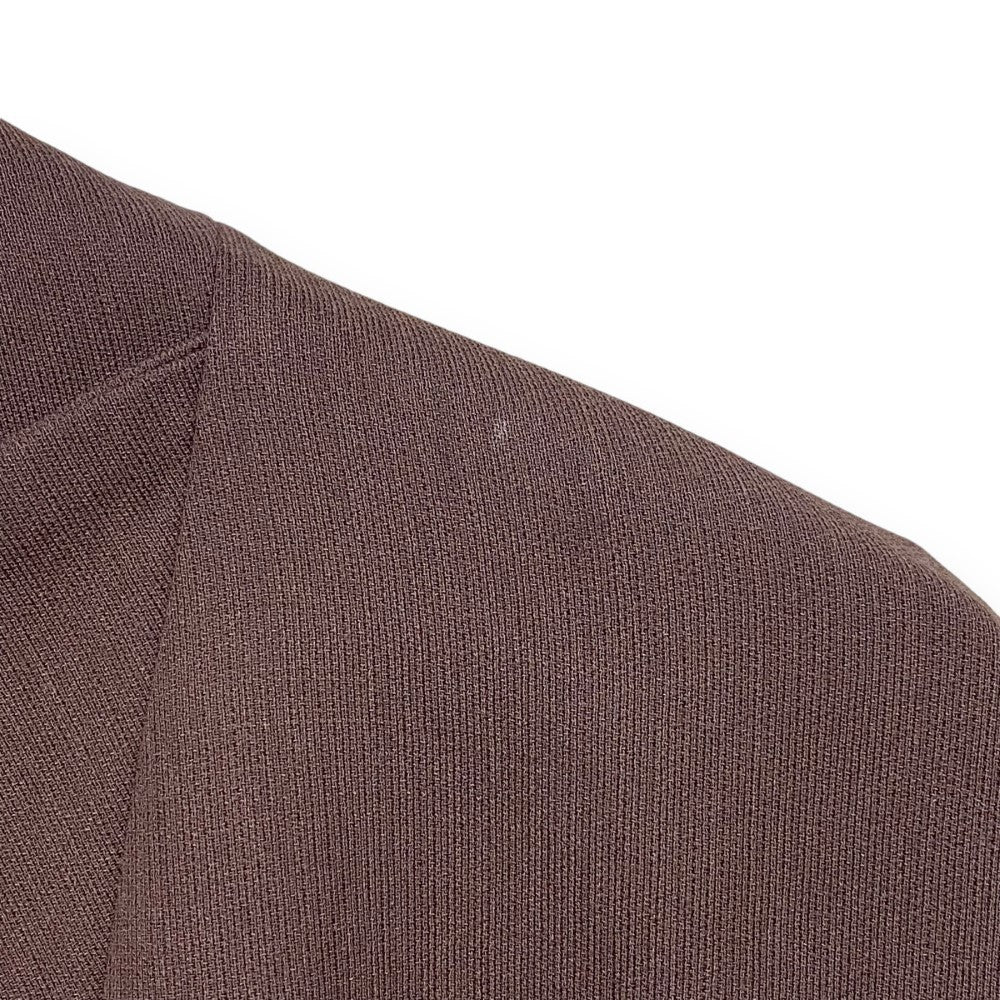 ETHOSENS Layer Collar Wool Coat Brown