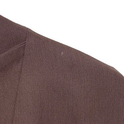 ETHOSENS Layer Collar Wool Coat Brown