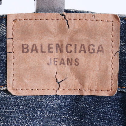 BALENCIAGA Grunge Ripped Baggy Denim Blue Size S