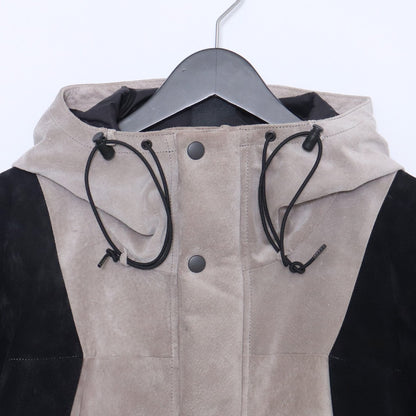 SEVEN BY SEVEN Leather Mountain Parka Jacket Gray Size S