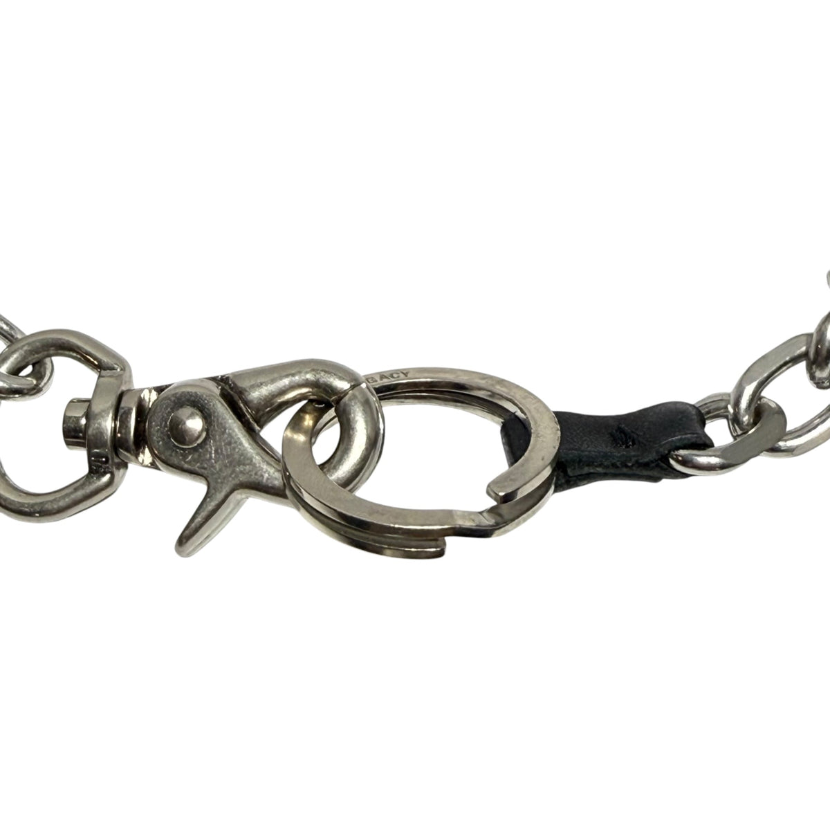 OUR LEGACY Ladon Matte Nickel Wallet Chain Silver