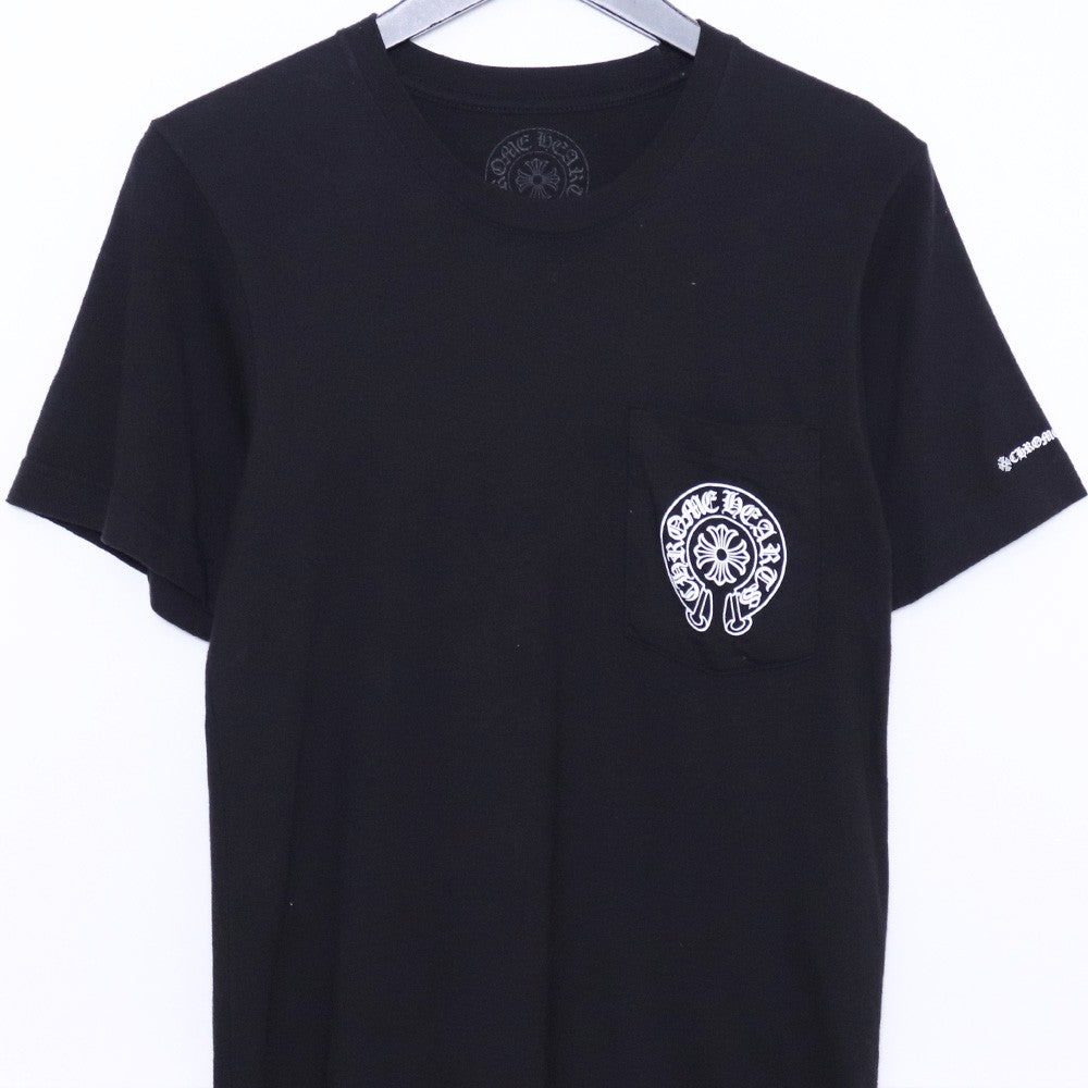 CHROME HEARTS Horseshoe Print Pocket T-Shirt Black Size S