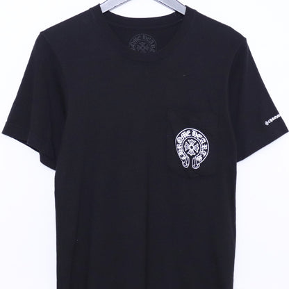 CHROME HEARTS Horseshoe Print Pocket T-Shirt Black Size S