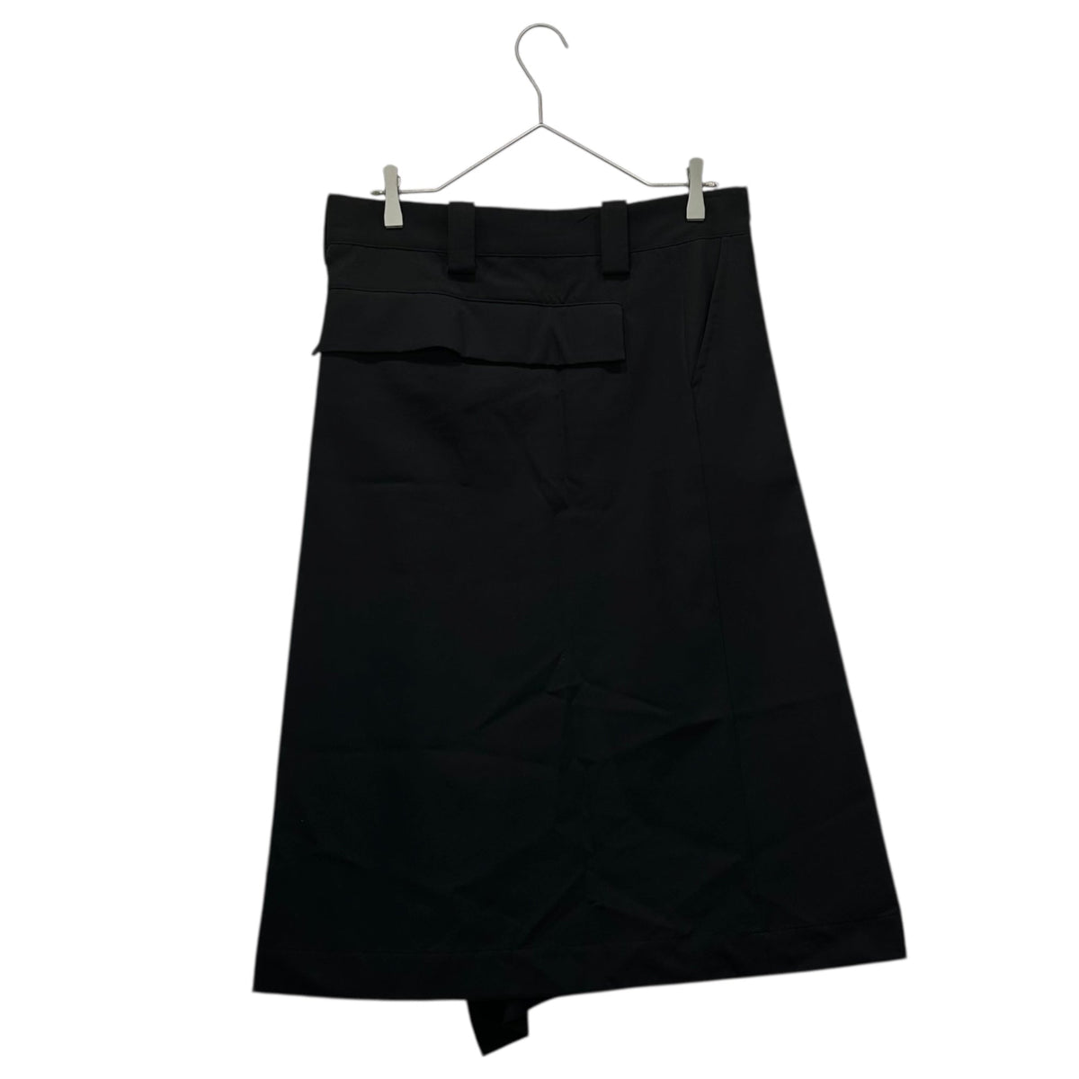 Y's Wool Gabardine Big Flap Pocket Skirt Size 2