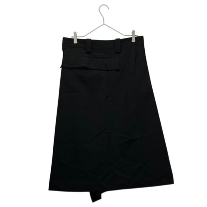 Y's Wool Gabardine Big Flap Pocket Skirt Size 2