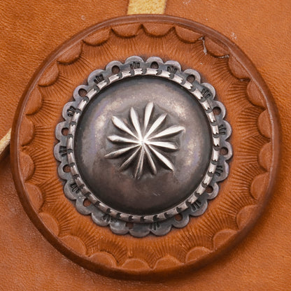 TARO WASHIMI Leather Concho Tote Bag Brown Size F