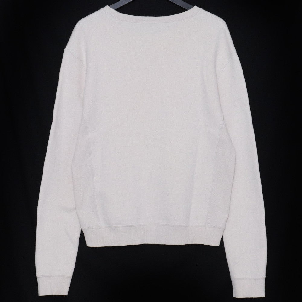 Saint Laurent Paris 21AW Logo Print Sweatshirt Beige Size S