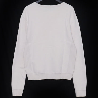 Saint Laurent Paris 21AW Logo Print Sweatshirt Beige Size S