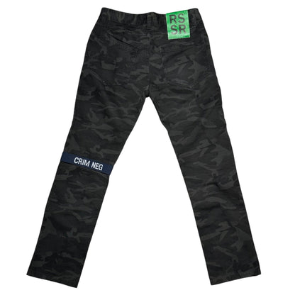 RAF SIMONS 14AW "STERLING RUBY" Camo Skinny Multi Ring Size 44