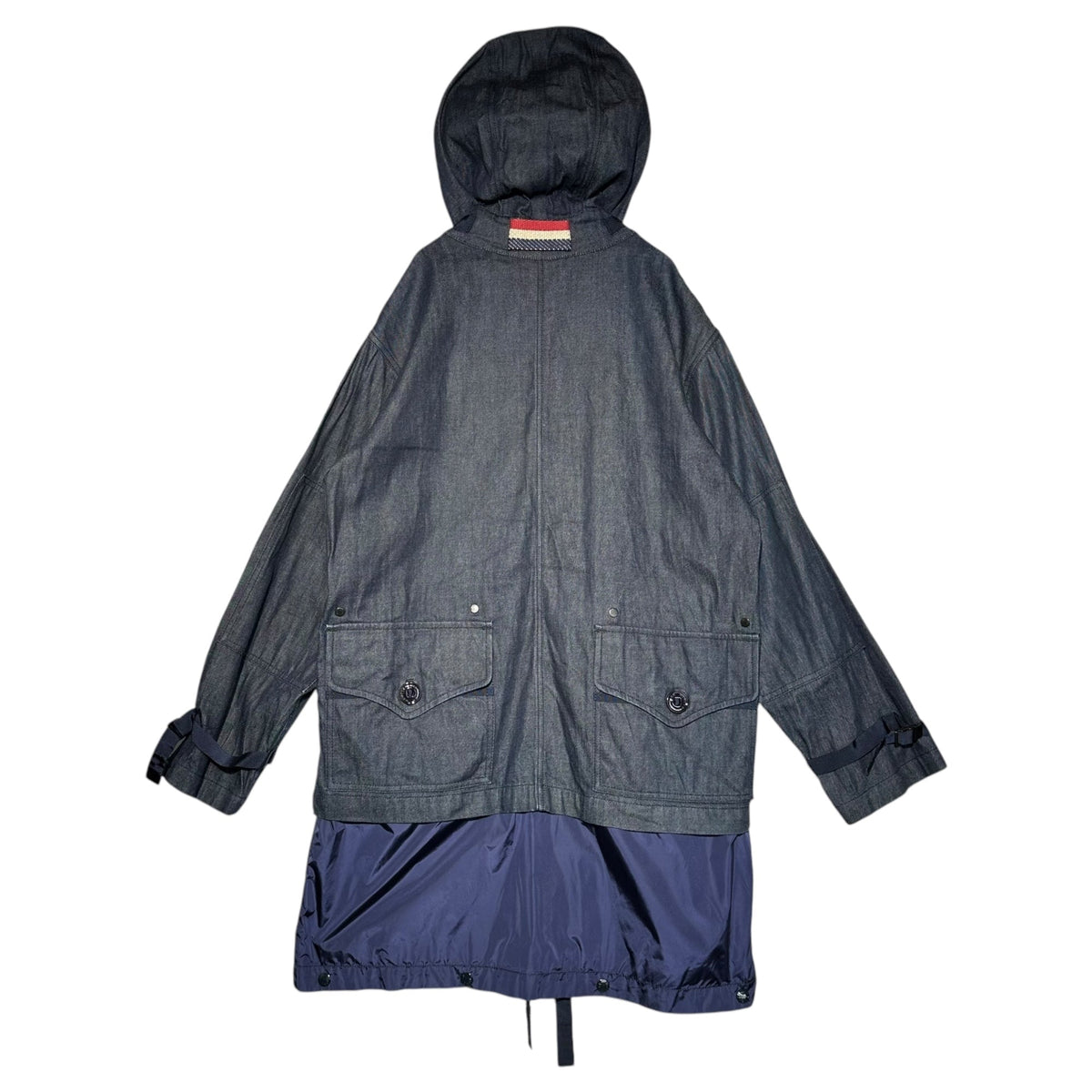 MONCLER ALAIN Urethane Tape Denim Jacket Indigo Size 0
