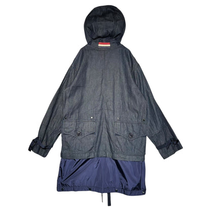 MONCLER ALAIN Urethane Tape Denim Jacket Indigo Size 0