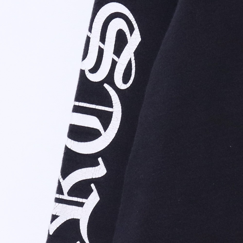 Chrome Hearts Vertical Logo Sleeve Print Hoodie Black Size L