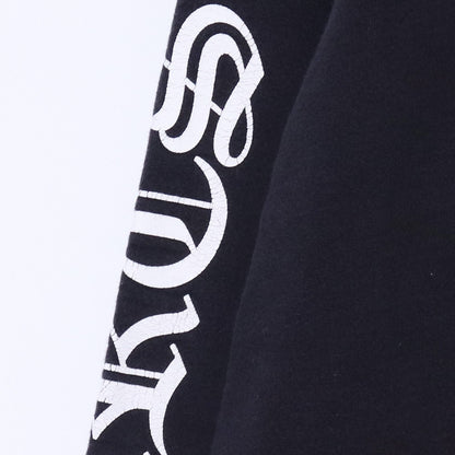 Chrome Hearts Vertical Logo Sleeve Print Hoodie Black Size L
