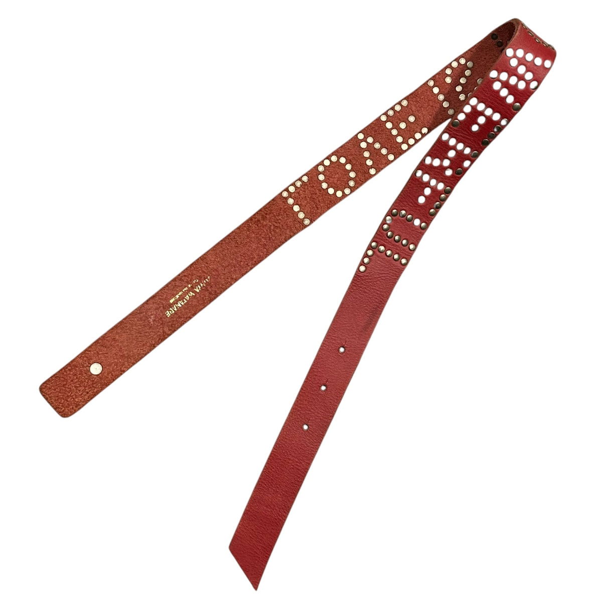 JUNYA WATANABE COMME des GARCONS 02AW Studded Belt Red