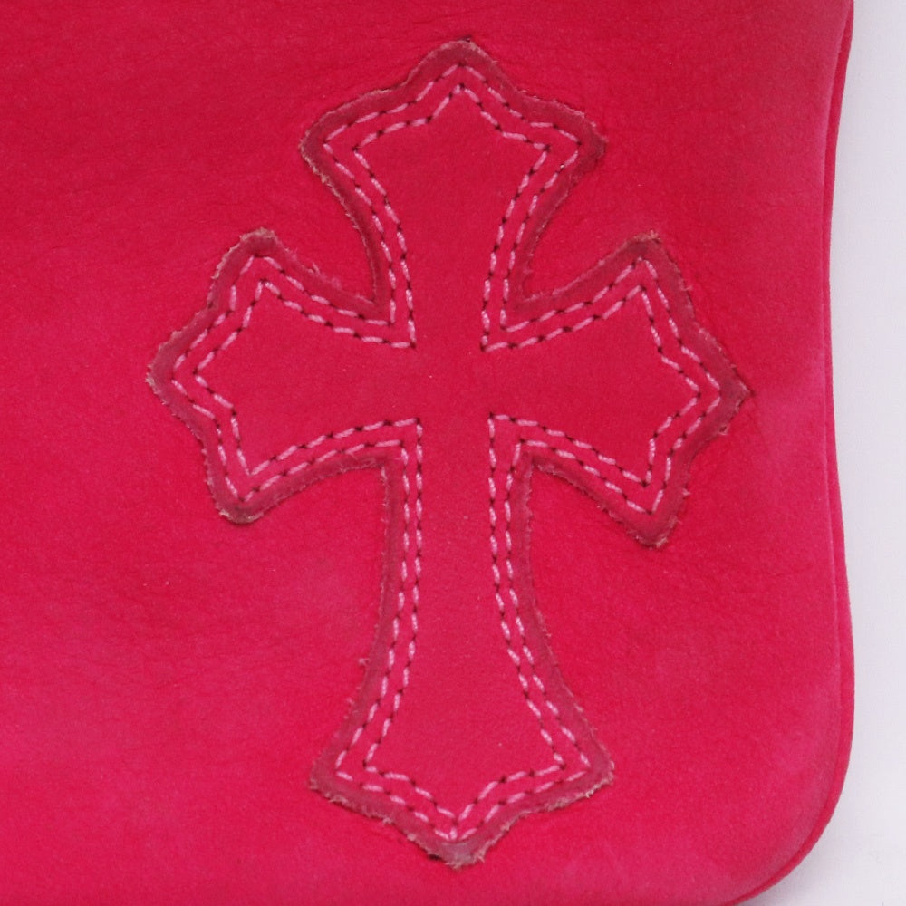 CHROME HEARTS ZPR CHG PURSE Nubuck Coin Wallet Pink Size F