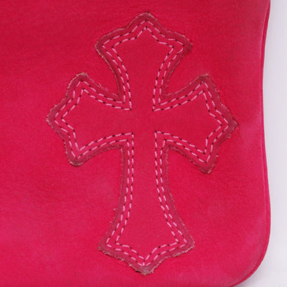 CHROME HEARTS ZPR CHG PURSE Nubuck Coin Wallet Pink Size F