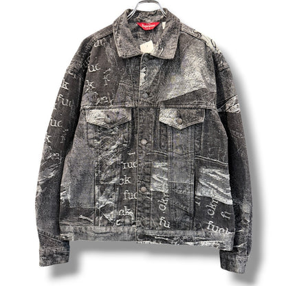 SUPREME 23SS Archive Denim Jacquard Jacket Black Size L