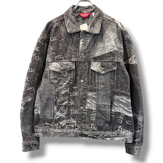 SUPREME 23SS Archive Denim Jacquard Jacket Black Size L