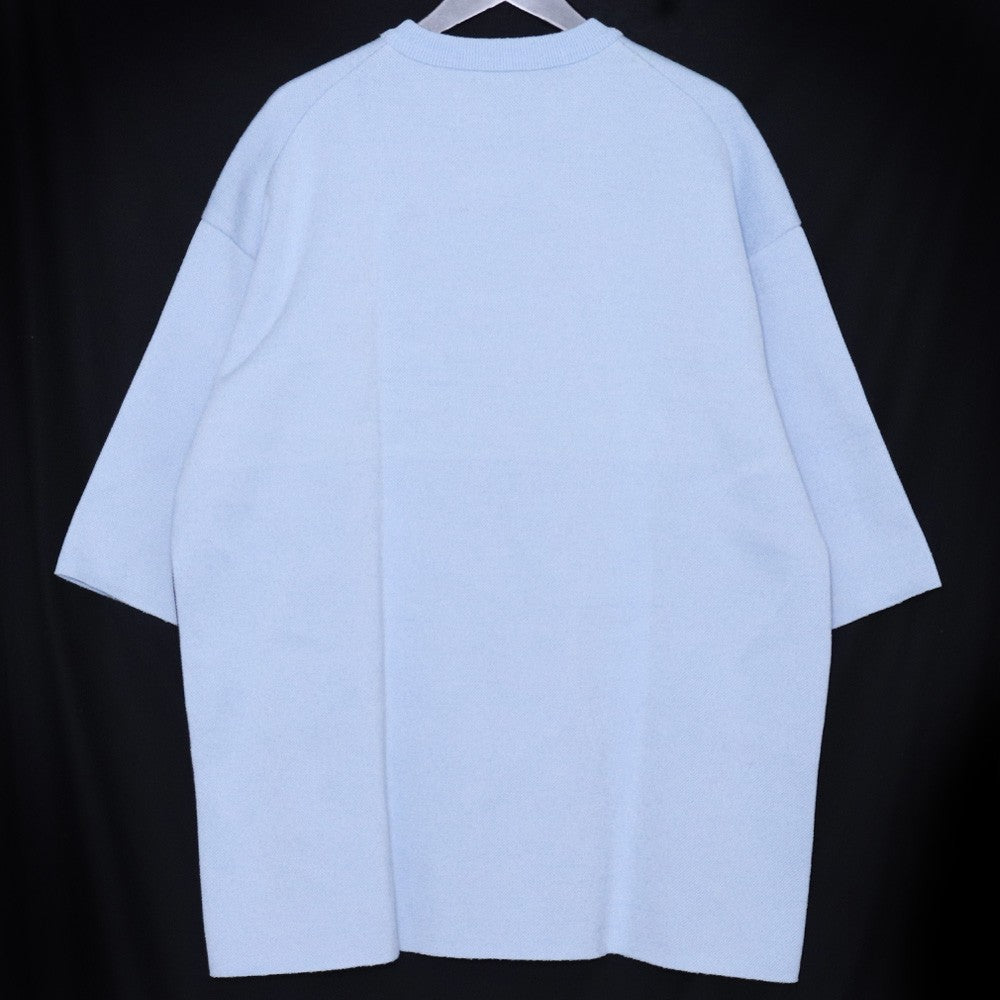ALMOSTBLACK 24SS Fuji Jacquard Knit Blue Size 2