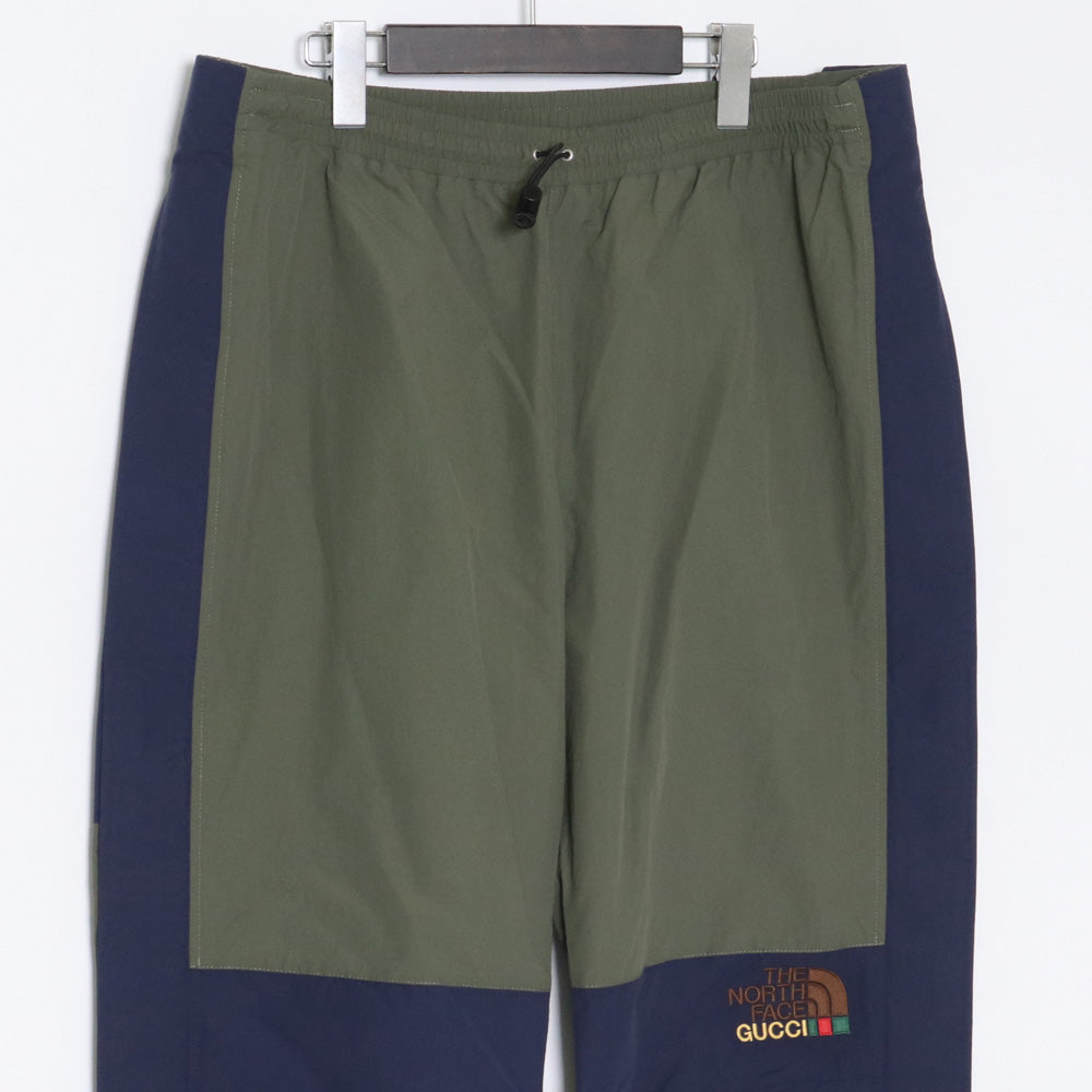 GUCCI x THE NORTH FACE 22SS Nylon Jogger Khaki Navy Size L