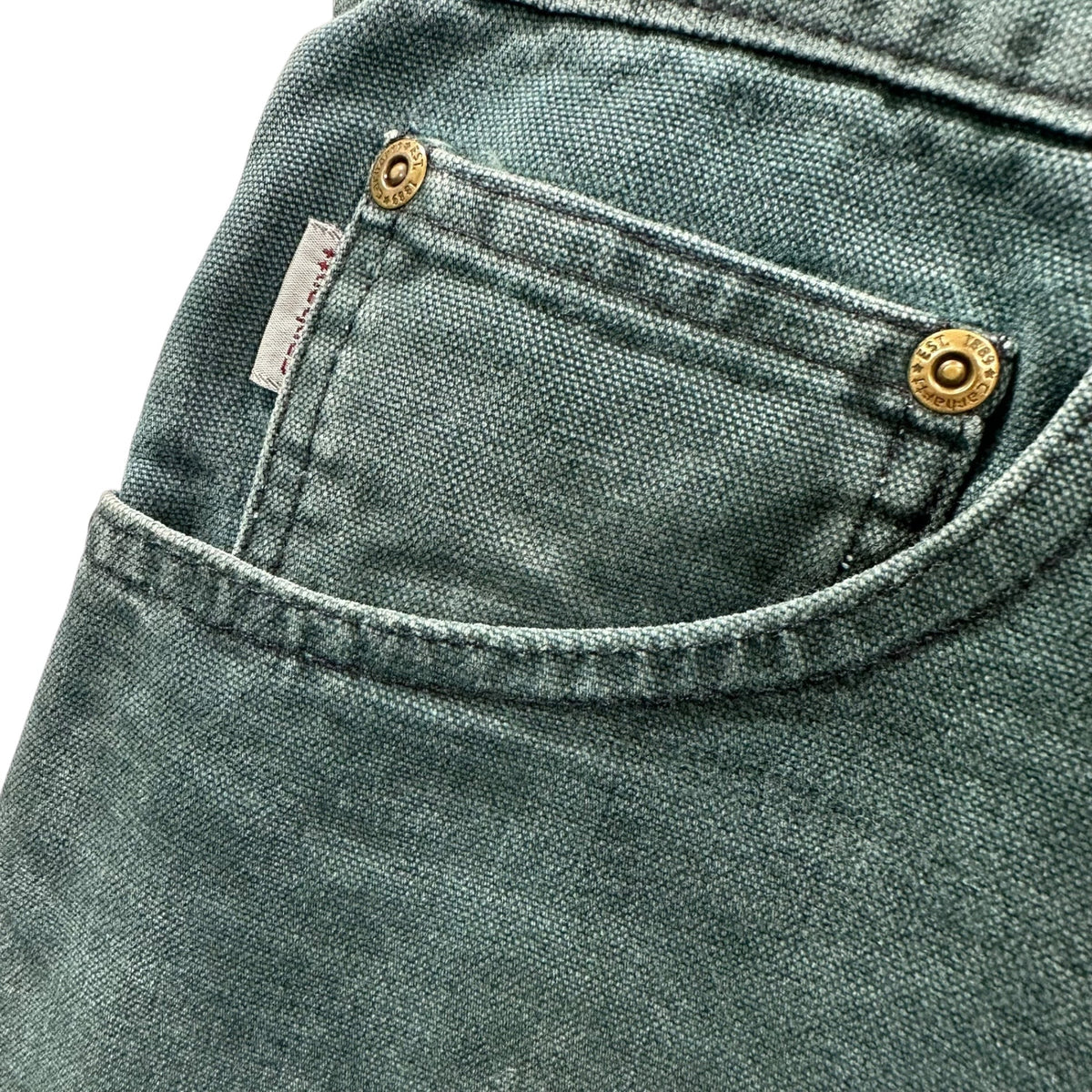 carhartt 1970s Duck Canvas Tapered Work Pants Green