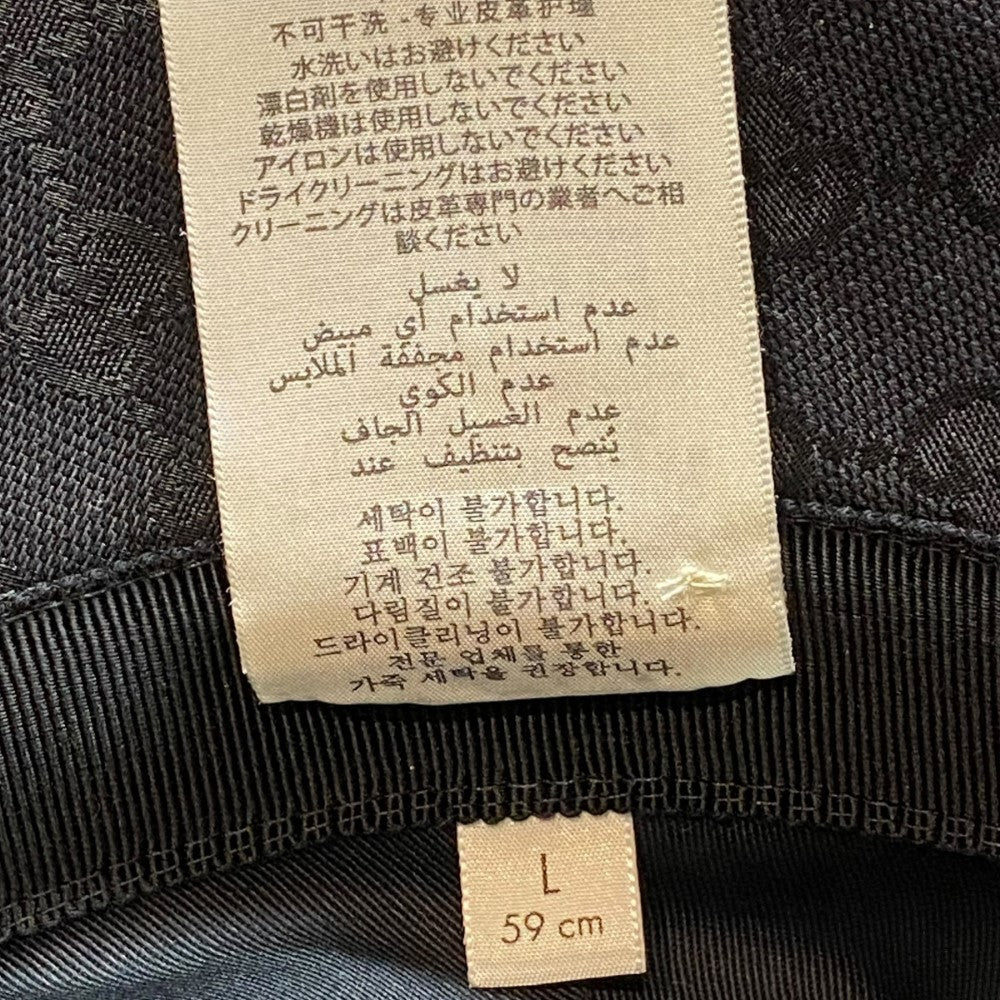 GUCCI Original GG Canvas Bucket Hat Black Size L