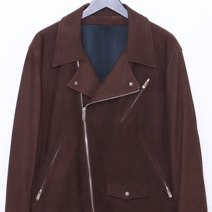 PORTER CLASSIC Leather Suede Riders Jacket Brown Size M