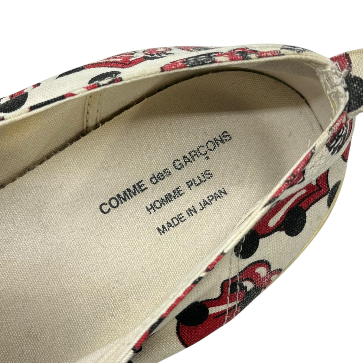 COMME des GARCONS HOMME PLUS 06SS Ivory Red Sneakers Size 27.0cm
