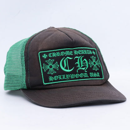 CHROME HEARTS Trucker Mesh Cap Black Green Size F