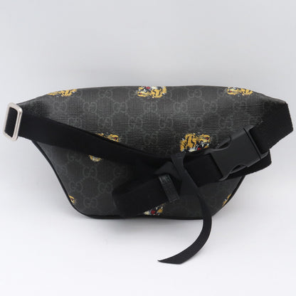 GUCCI GG Supreme Tiger Print Waist Bag Black Size 90