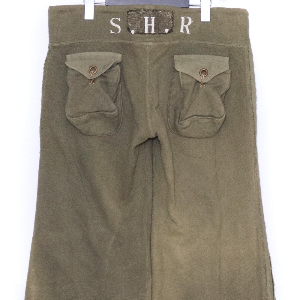 SHARESPIRIT Wide Flare Sweat Pants Khaki Size M