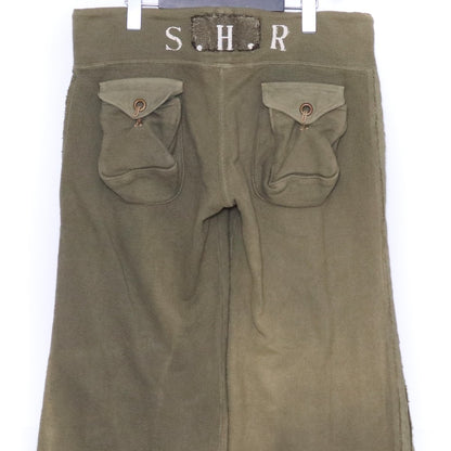 SHARESPIRIT Wide Flare Sweat Pants Khaki Size M